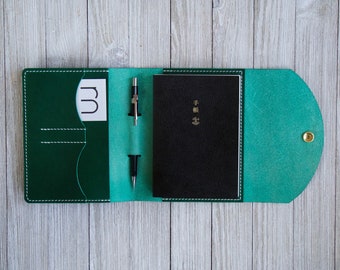 Handmade Leather A6 Notebook Cover: Hobonichi, Midori, Stalogy