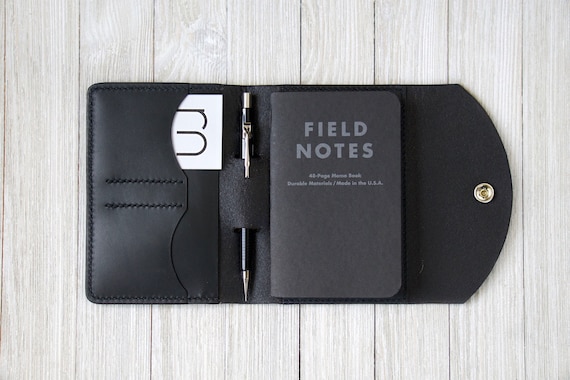 Leather Field Notes Cover, Moleskine, Journal Cover / Wallet With Pen Holder