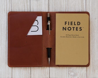 Field Notes Cover, Personalized Field Notes Cover, Leather Field Notes Cover, Moleskine Cahier, 3.5 x 5.5 notebook cover, Full Grain Leather