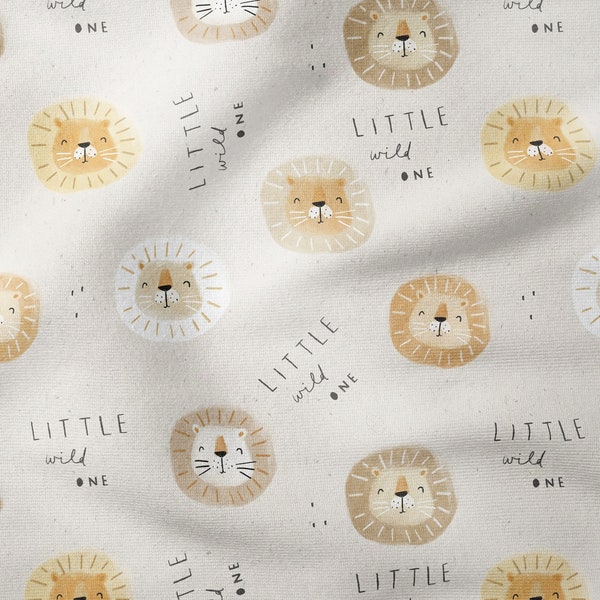 Ab 1m Vorbestellung EP • Little Wild One • French Terry / BIO Sommersweat oder Jersey  Kinderstoff,Löwe,Tiger,Safari,Lumelo and Ginger,