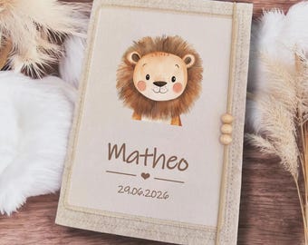 U-Heft Hülle Filz mit Name personalisiert • Löwe Dino Reh Teddy • Uheft Hülle • U-Hefthülle • Uheft • Untersuchungsheft • u heft hülle stoff