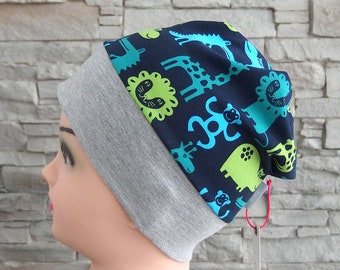 Kids Jersey Cap/beanie with rib jungle