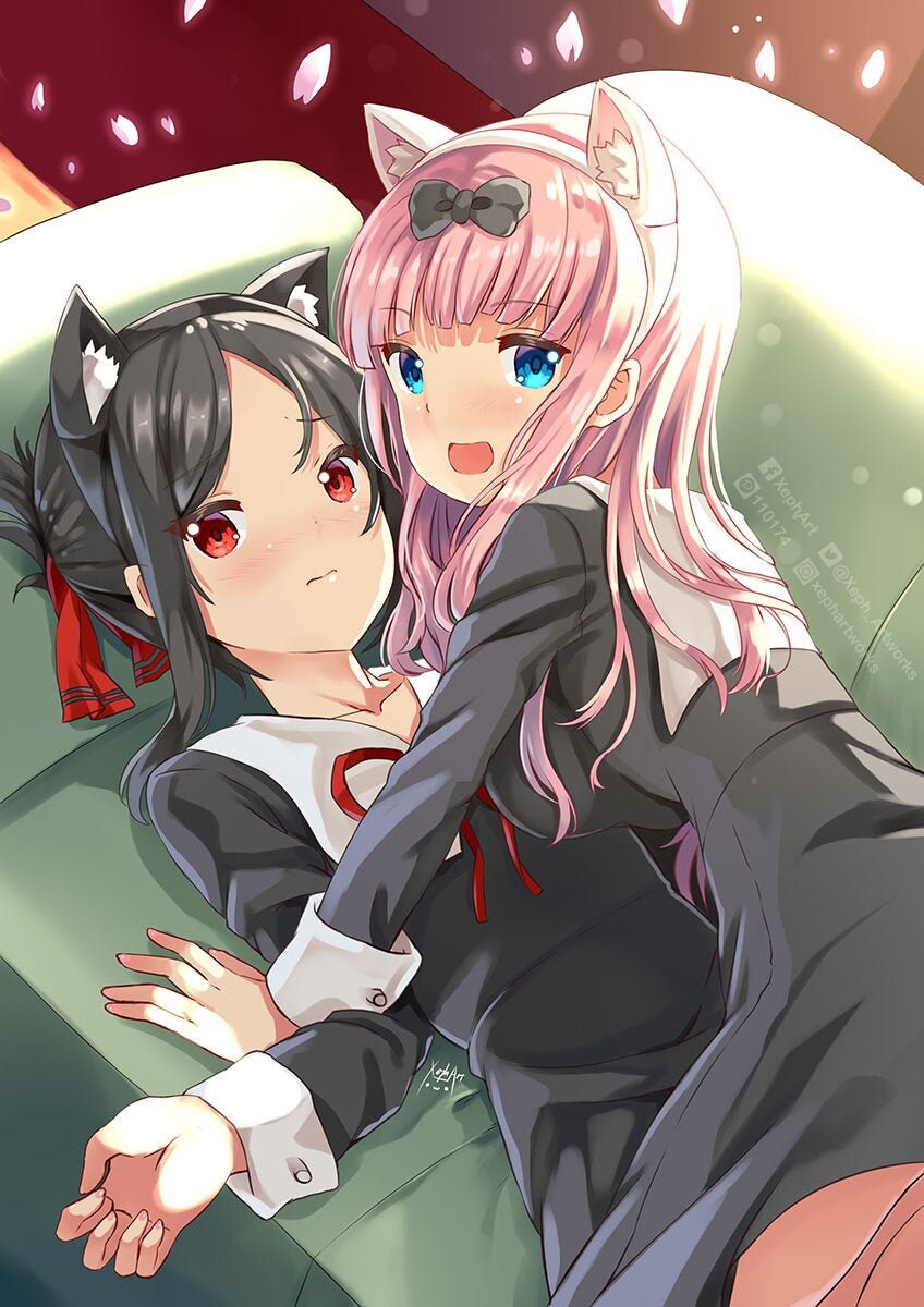 Kaguya Sama Love Is War Kaguya And Chika Anime Poster Etsy Canada