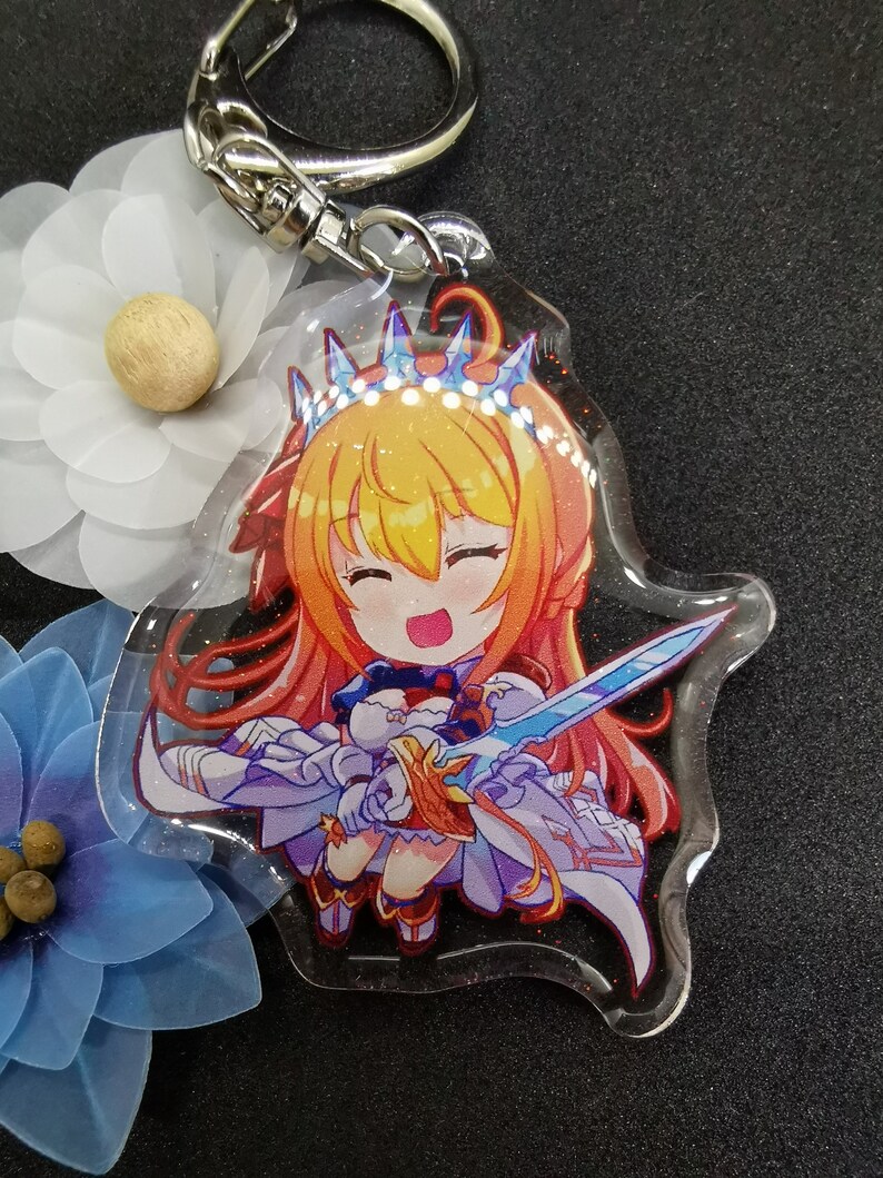 Princess Connect Re:Dive Pecorine Double-Sided Clear Acrylic Charm Keychain