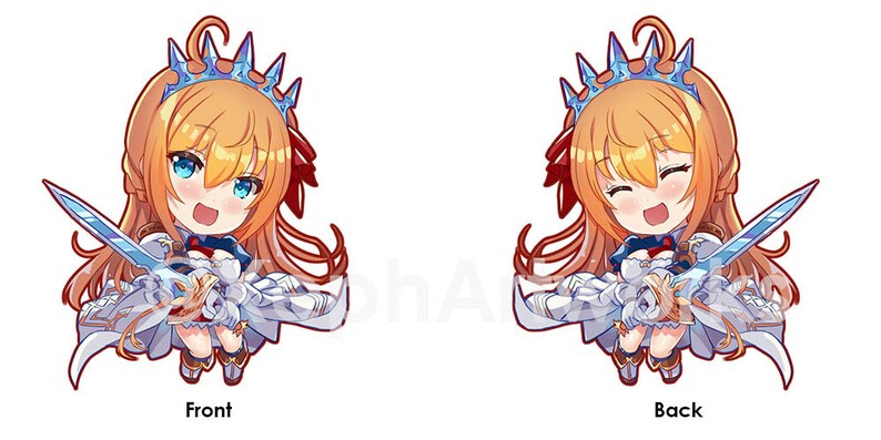 Princess Connect Re:Dive Pecorine Double-Sided Clear Acrylic Charm Keychain
