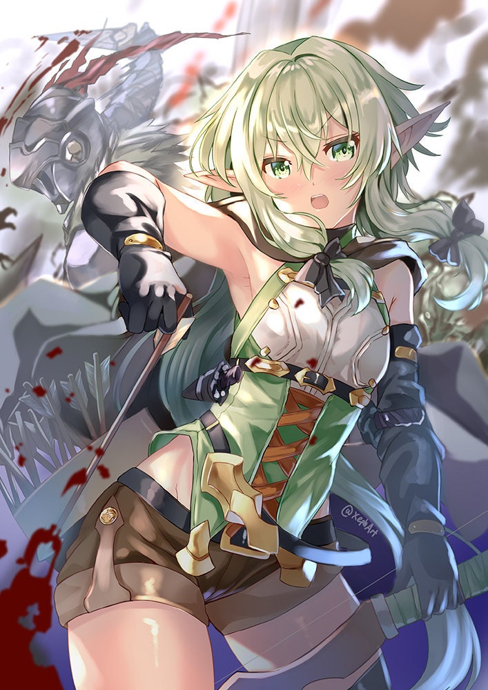 Goblin Slayer Hoch Elf Bogenschutze Anime Poster Etsy