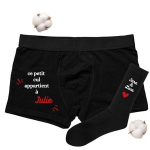 CADEAU VOOR HEM, Gepersonaliseerde heren boxersokken, Valentijnsdag box, Valentijnsdag boxershorts, Valentijnsdag sokken