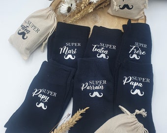 Chaussette personnalisée, cadeau PAPA , chaussette chéri, cadeau papy, cadeau homme personnalisé, cadeau couple, chaussette mariage