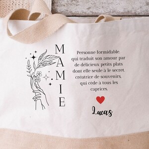 Personalized Grandma Hen shopping bag, Mother's Day gift idea, Personalized Grandma Gift, Personalized Grandma Gift. image 3