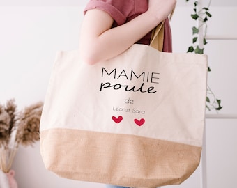 Personalized Grandma Hen shopping bag, Mother's Day gift idea, Personalized Grandma Gift, Personalized Grandma Gift.