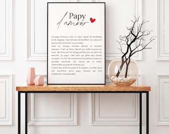 Love Grandpa Quote Poster - Printable PDF Poster - A4 Size - Digital Download - Original Gift for Grandfather