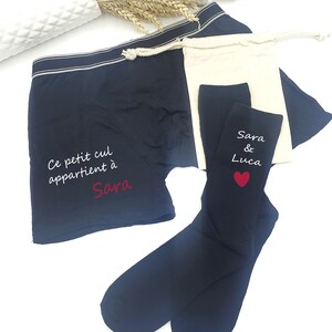 Gepersonaliseerde herenboxersokken, gepersonaliseerd herencadeau, Valentijnsdagbox, Valentijnsdagboxershorts, Valentijnsdagsokken