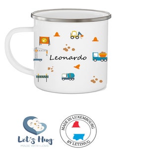 Goblet incassable, tasse gobelet personnalisé enfant rentrée scolaire personnalisé DIGGERS