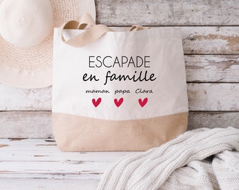 Sac cabas pour maman ou mamie avec texte à personnalisé  - idée cadeau fête des mères -Cadeau Mamie Personnalisé, Cadeau Personnalisé Mamie