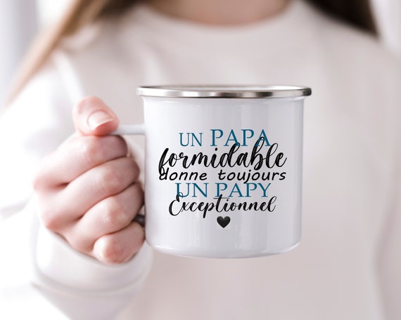 Tazza personalizzata | Effetto smalto | Set di tazze da caffè | 300 ml | Tazza con lettere e nome | Tazza in ceramica | Idea regalo per i nonni - Italia