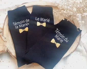 Chaussettes homme mariage personnalisées, future témoin, chaussettes papa, tonton parrain, papi, frère, Cadeau marié , cadeau mariage , EVJF