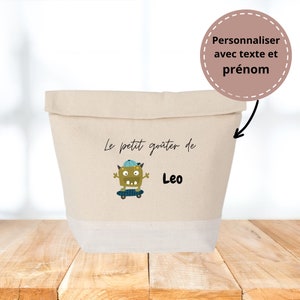 Sac Repas Isotherme pour Enfants- Personnalisable avec Prénom- Idée cadeau pour enfant/ Repas personnalisé/ Sac à goûter / Monster