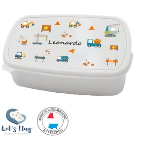 Caixa de lanche personalizada para crianças com nome - Caixa de refeição personalizada - Ideal para escola e passeios