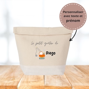 Sac Déjeuner Isotherme pour Enfants - Personnalisable avec Prénom creuseurs- Idée cadeau pour enfant/ Repas personnalisé/ Sac à goûter.