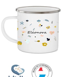 Goblet incassable, tasse gobelet personnalisé enfant ,rentrée scolaire personnalisé FLORAL