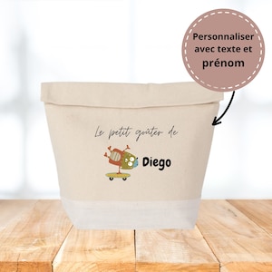 Sac Repas Isotherme pour Enfants- Personnalisable avec Prénom- Idée cadeau pour enfant/ Repas personnalisé/ Sac à goûter / Monster