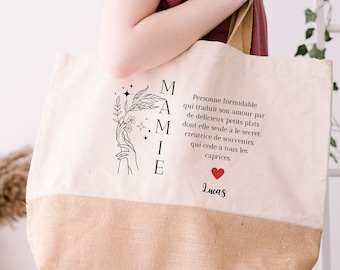 Bolsa de compras personalizada para abuela gallina, idea de regalo del Día de la Madre, regalo personalizado para abuela, regalo personalizado para abuela.