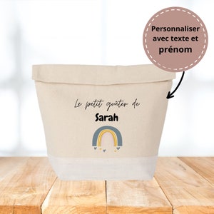 Sac Déjeuner Isotherme pour Enfants - Personnalisable avec Prénom -arc-en-ciel- Idée cadeau pour enfant/ Repas personnalisé/ Sac à goûter.