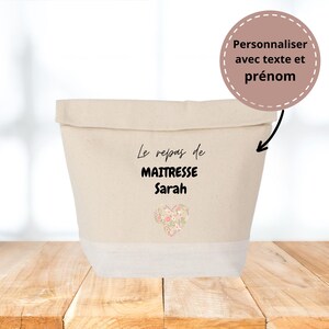 Sac Lunch Isotherme Personnalisé - Idée Cadeau pour Maîtresse, Nounou, ATSEM - cadeau maîtresse,  fin année scolaire , idée cadeau maître,