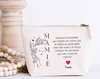 Trousse personnalisée mamie poule   , Trousse mamie Cadeau Personnalisé , cadeau fête grand-mère, fête mamie