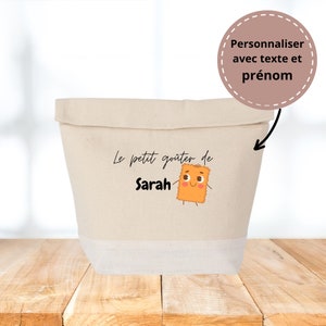 Sac Isotherme  Sac Repas Isotherme en Coton pour Enfants / Personnalisable avec Prénom et Texte/ Sac à goûter -Idée cadeau pour enfant