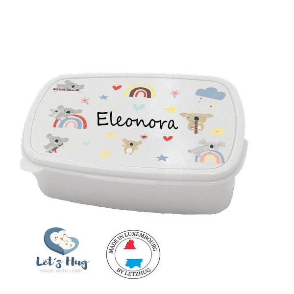personalized back to school snack box KOALA, Lunch box, meal box