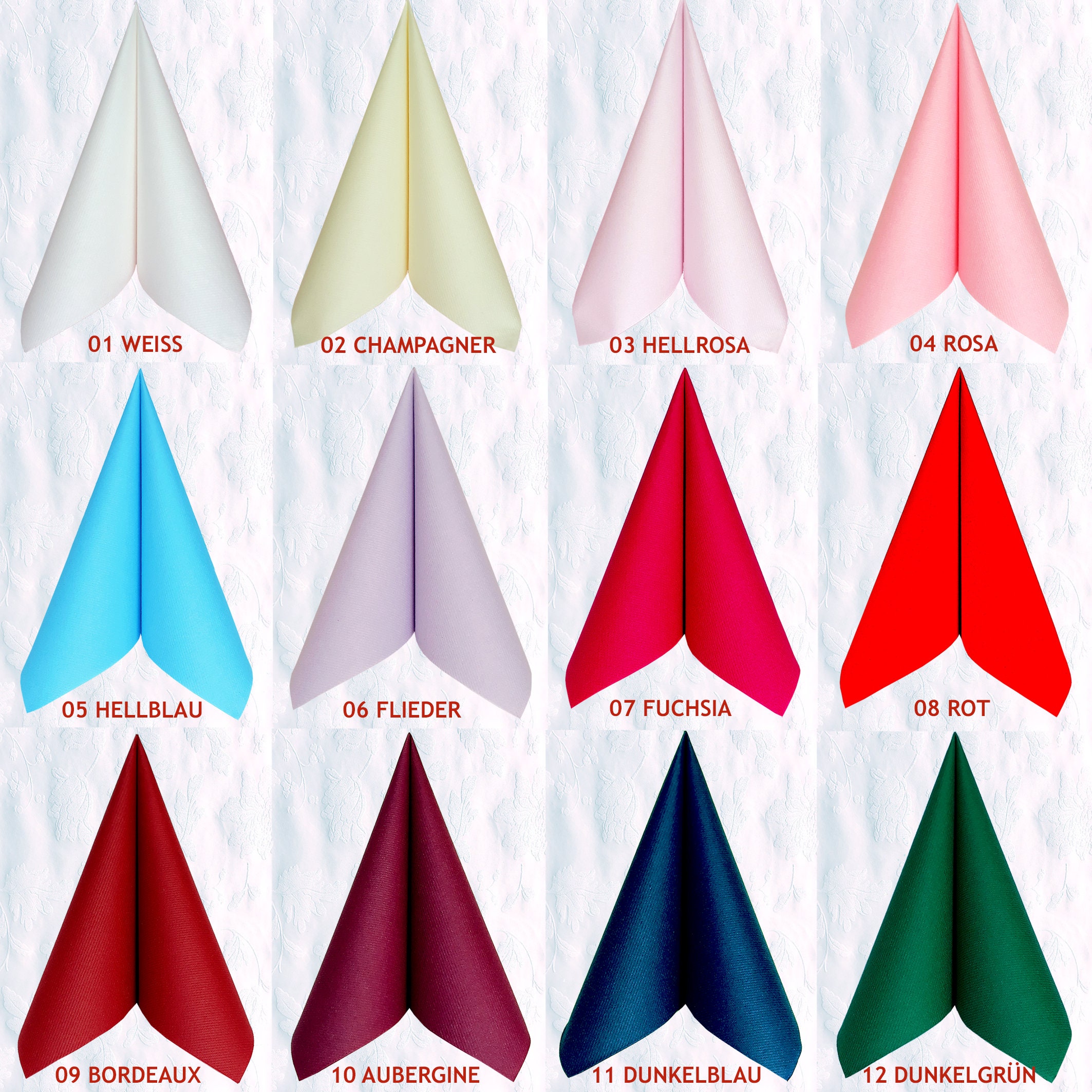 Lot De 20 Serviettes élégantes En Forme De Treillis Argenté/mariage