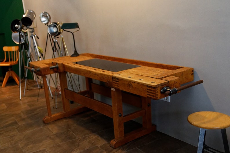 Hobelbank als Kücheninsel Kochfeld restauriert Loft | Etsy