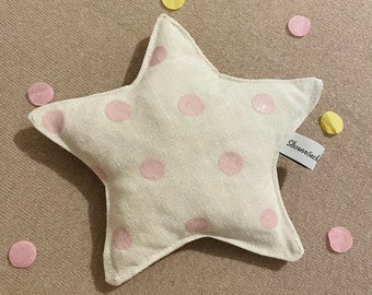 Small pine star dots pink