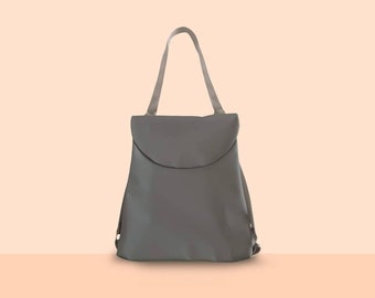 Zaino borsa da donna grigio chiaro