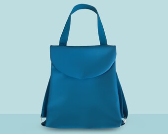 Zaino borsa donna, color ottanio