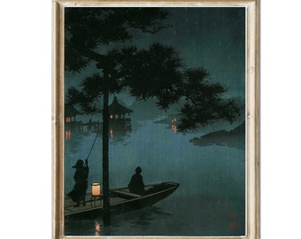 Japanese woodblock ukiyo e  wallart  Poster Vintage digital download