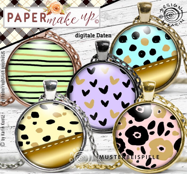 42x Cabochon-Design big bundle digitale Collagen Sheets instant-Download PDF/JPG 1inch circles Nr 151 Bild 1