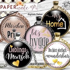 30x plantillas de diseño de hojas de collage digital – imprimir collages con mensajes de palabras | 6 tamaños | Descarga instantánea PDF/JPG - Nº 215
