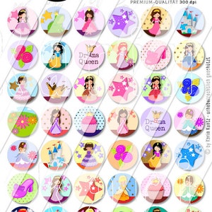 42x Design-Vorlagen digitale collage sheets big bundle Prinzessin Design Sofort-instant-Download PDF/JPG Nr 191 Bild 4