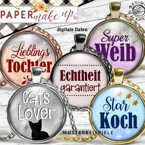 Lettering 30 diverse Design-Vorlagen - digitale collage sheets | coole Worte in 6 Größen | Sofort-instant-Download PDF/JPG - Nr 243