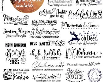 20x funny Christmas quote bundle - PNG - SVG - PDF - JPG - templates - print plotter - instant download - No. 2529