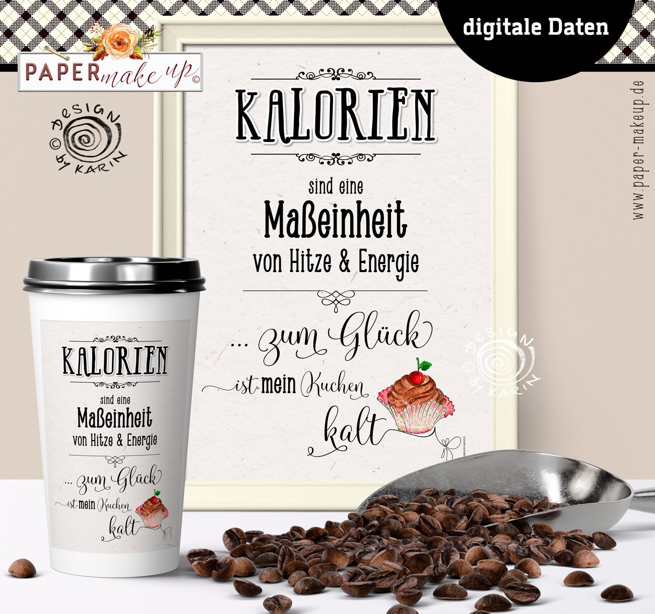 Nr 251 Bild Postkarten Etiketten lustige Kalorien Etsy