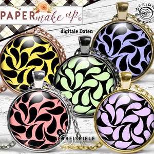 42x cabochon design | digital print collages | abstract | Instant Instant Download PDF/JPG - #175