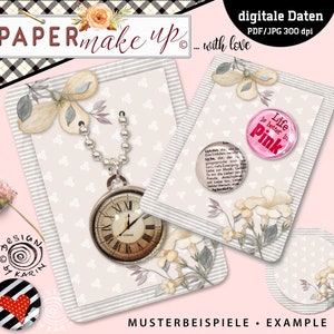 Oorbel/sieraden/knopkaarten digitaal display - Sieradenhouders afdrukbaar - Etiketten - Instant download PDF/JPG - Etiketten - Nr. 324