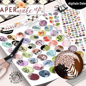 42x Print-Collagen big Bundle digitale Collage sheets circles Premiumqualität Sofort-instant Download PDF/JPG Nr 184 Bild 3