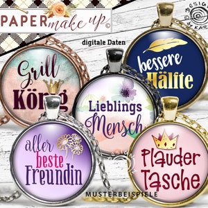30x Design-Vorlagen - digitale Collagen sheet - 1 inch circles and more - Premiumqualität - Sofort-Download PDF/JPG - Nr 267