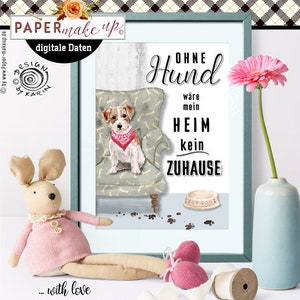 Jack Russel - zum selbst ausdrucken - nicht nur für Hundeliebhaber - A4 + A5 + A6 - instant Sofort-Download - Nr 205