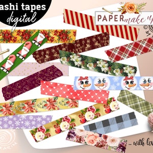 Christmas Washi-Tape digital | 16x Design-Pattern-Mix | for scrapbooking and more | Instant-Download | PNG - Nr 446