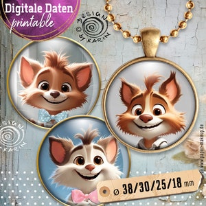 20 digital Vorlagen - 4 sizes 38 + 30 + 25 + 18mm - Sweeties - collage sheets printable images - instant-Download PDF/JPG - Nr 2406